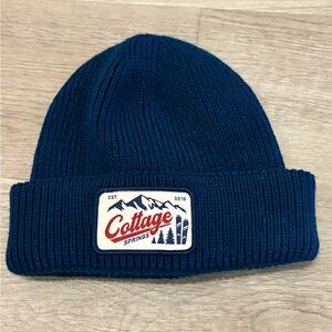 Cottage springs navy ribbed toque winter hat